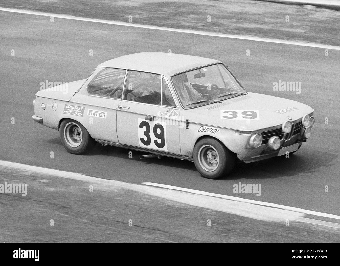 BMW 2002 during 1970s Touring Car Race at the Nuerburgring, Germany Stock Photo