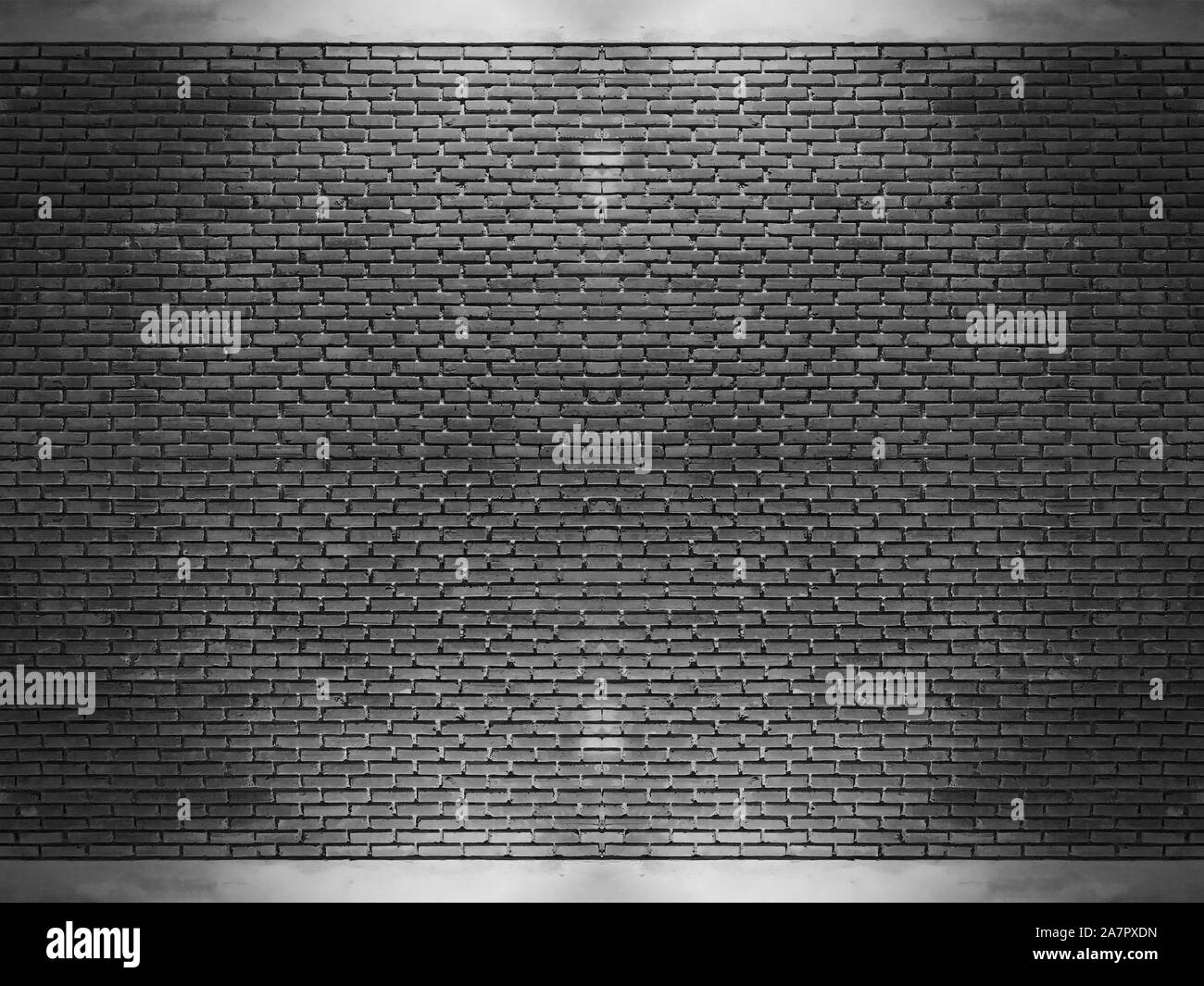 weathered old dark black cement brick blocks wall texture surface background. Stock Photo