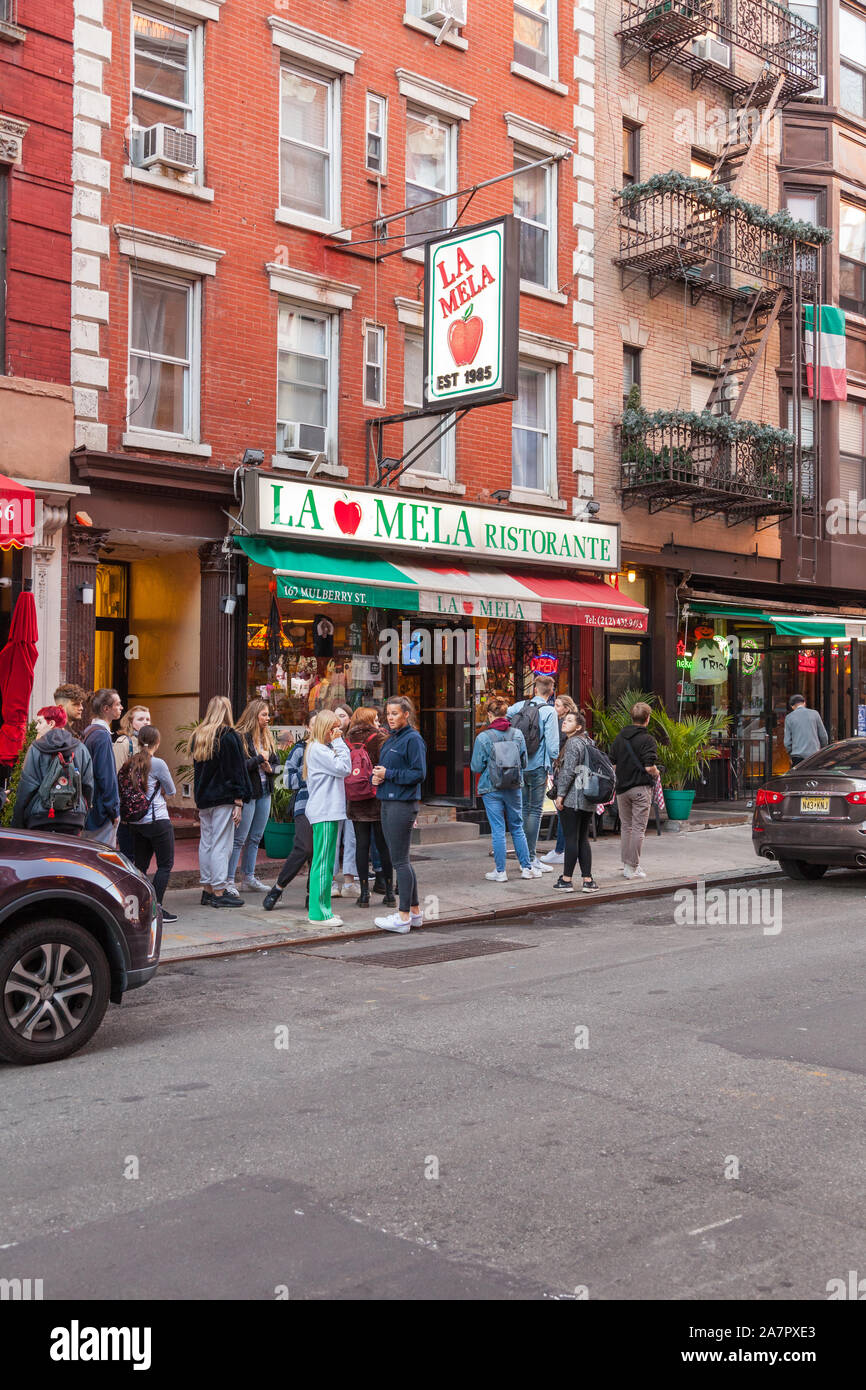 La Mela Italian Restaurant Little Italy New York City United States   La Mela Italian Restaurant Little Italy New York City United States Of America 2A7PXE3 