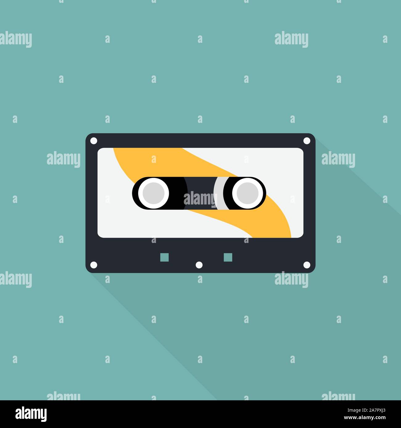 Cassette Icon Flat Style Stock Vector Image Art Alamy