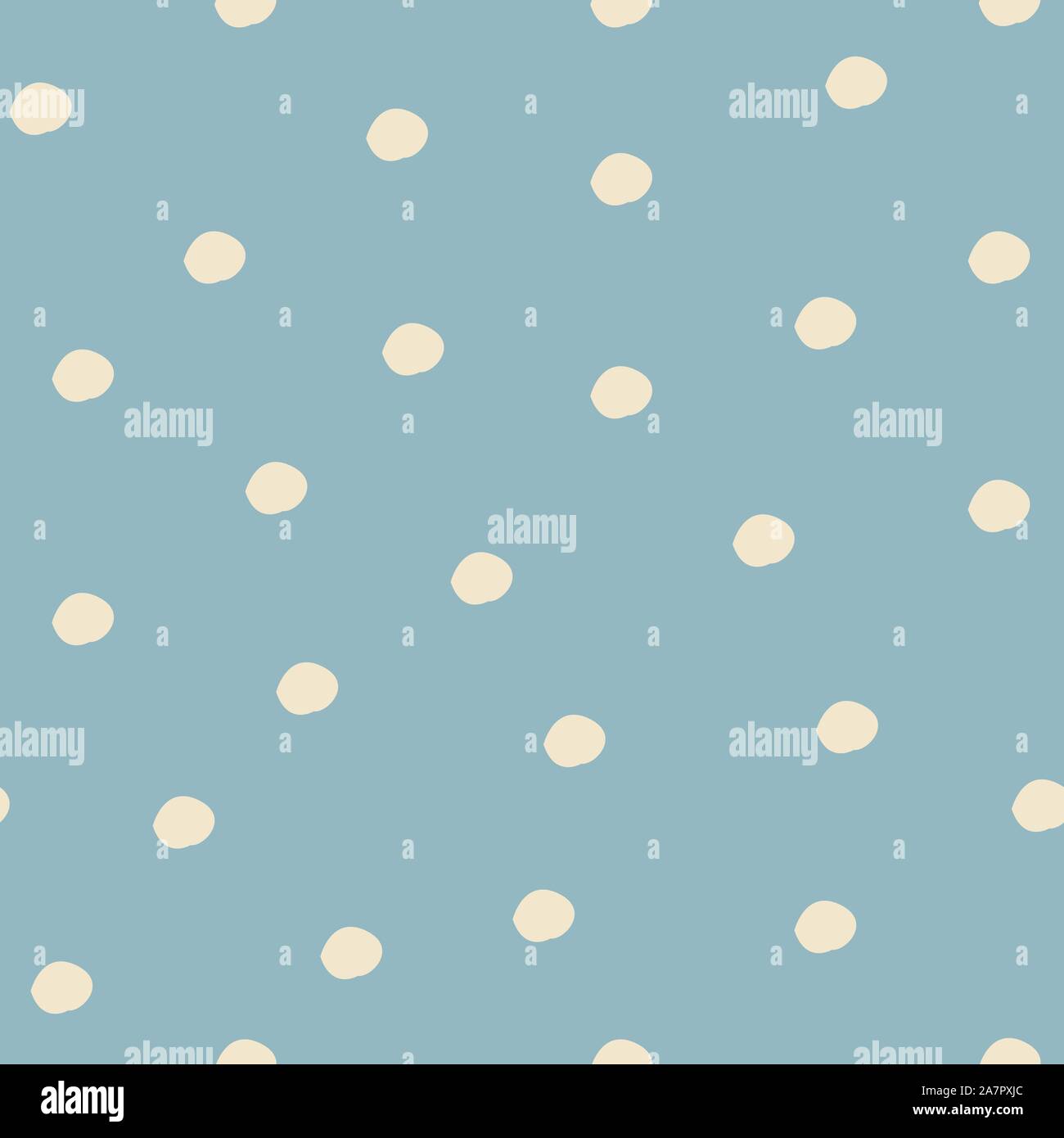 Seamless pattern with falling snowflakes and dots. Vector Illustration ...