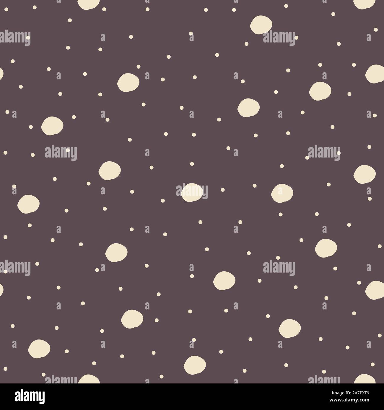 Seamless Pattern with big bubbles and dots on pink background. Vector Illustration Stock Vector