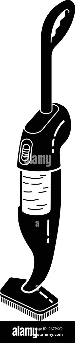Hand retro vacuum cleaner icon, simple style Stock Vector