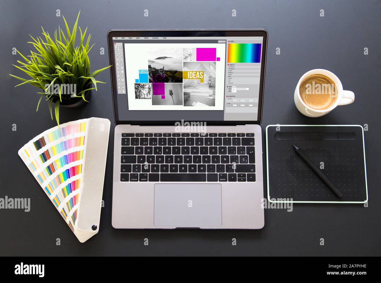 Download Graphic Design Screen Laptop Mockup Stock Photo Alamy