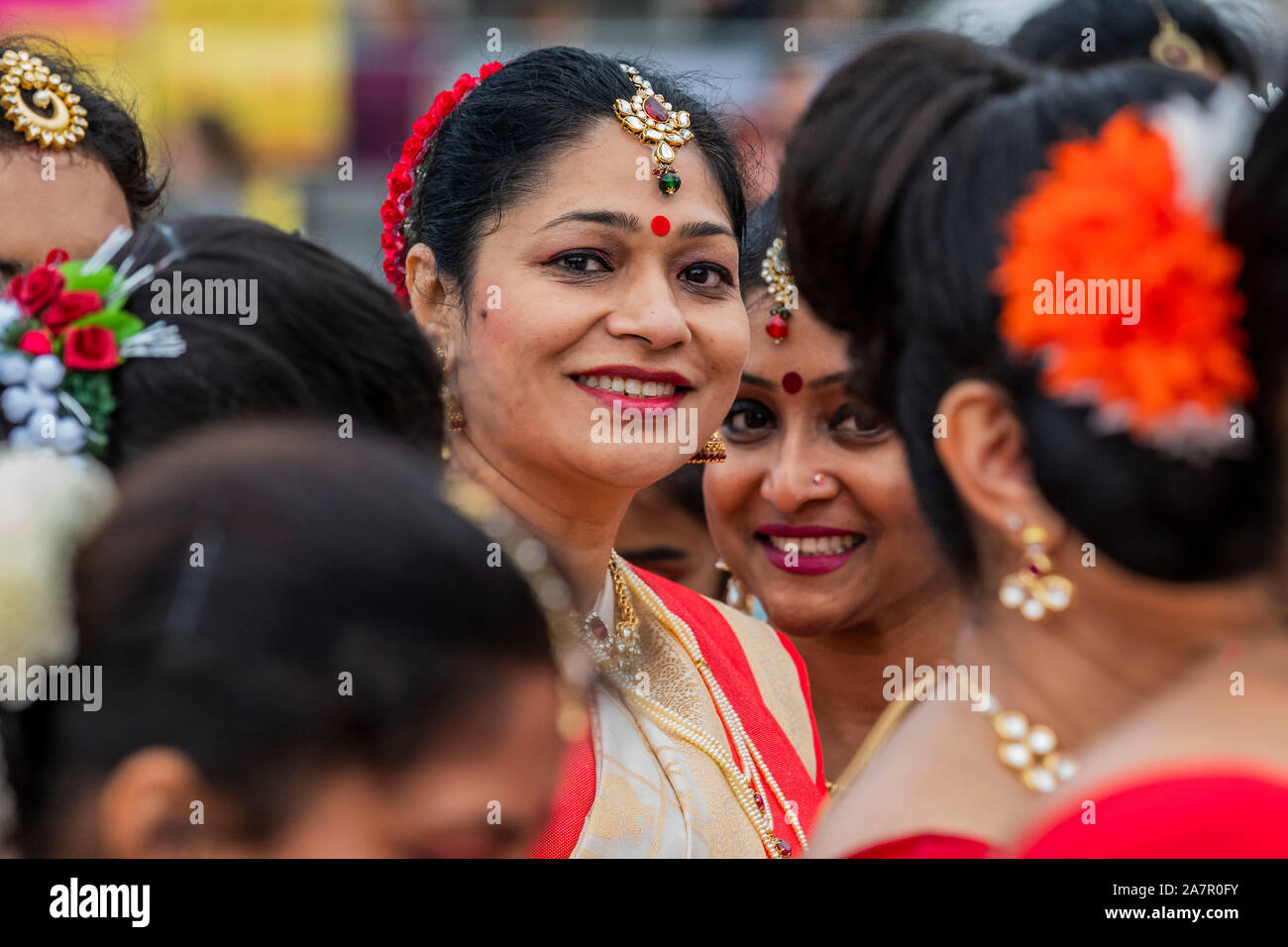 London, UK. 3rd Nov 2019. Diwali on Trafalgar Square, a Mayor of London event, in partnership with the Diwali in London (DiL) Committee. A mix of Indian arts, crafts, culture, food, entertainment, interactive workshops to celebrate Diwali, the Festival of Lights. Credit: Guy Bell/Alamy Live News Stock Photo