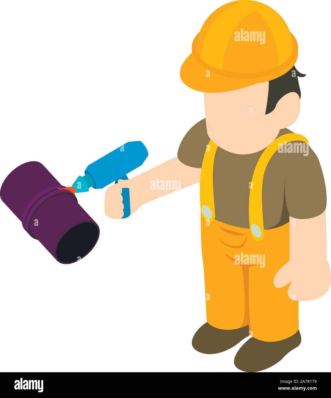 Repairer icon, isometric style Stock Vector