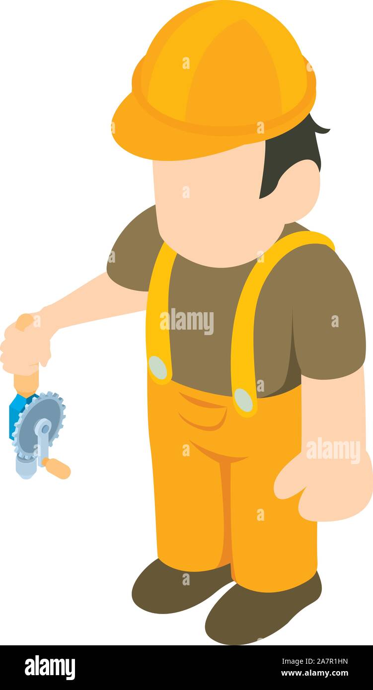 Employee icon, isometric style Stock Vector