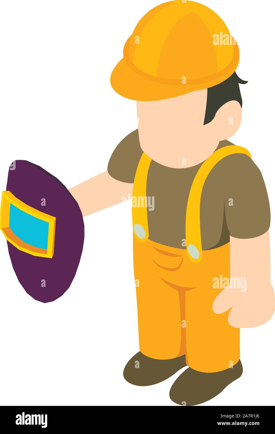 Welder icon, isometric style Stock Vector