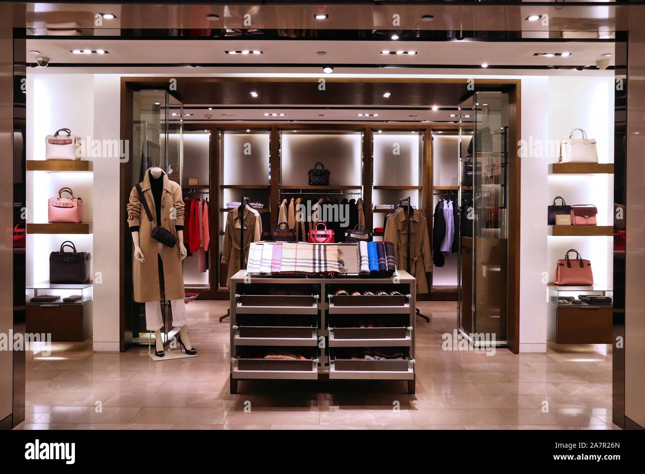 TAIPEI, TAIWAN - DECEMBER 5, 2018: Burberry fashion store at duty free zone  at Taoyuan International Airport near Taipei, Taiwan. It is Taiwan's large  Stock Photo - Alamy