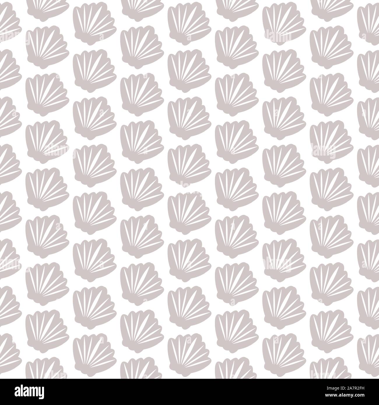 Seamless pattern with seashell on white. Repeating background. Vector ...