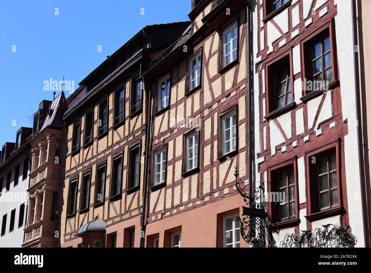 Nuremberg, Germany - traditional half timbered house architecture Stock