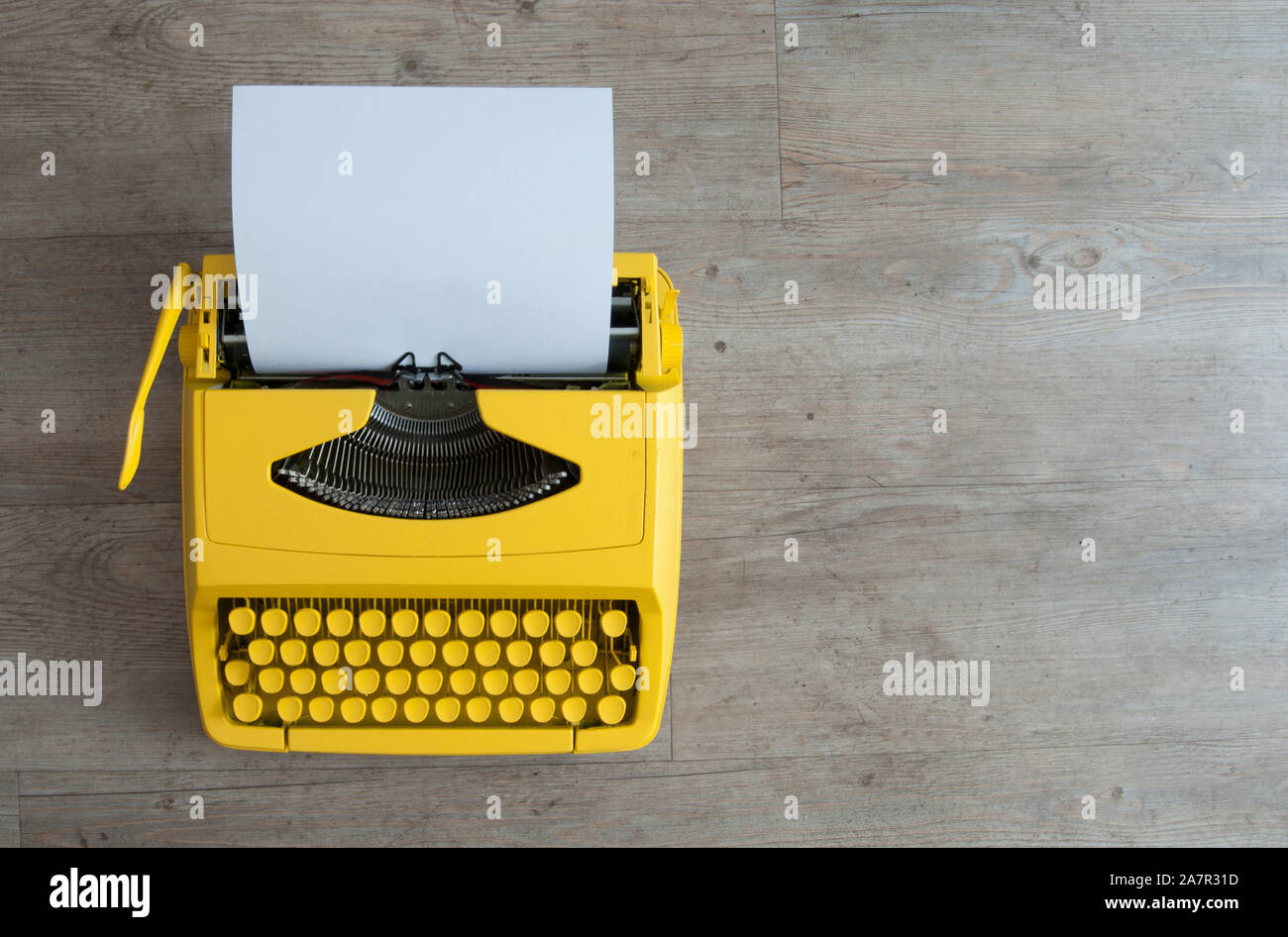 Vintage typewriter on wooden background Stock Photo