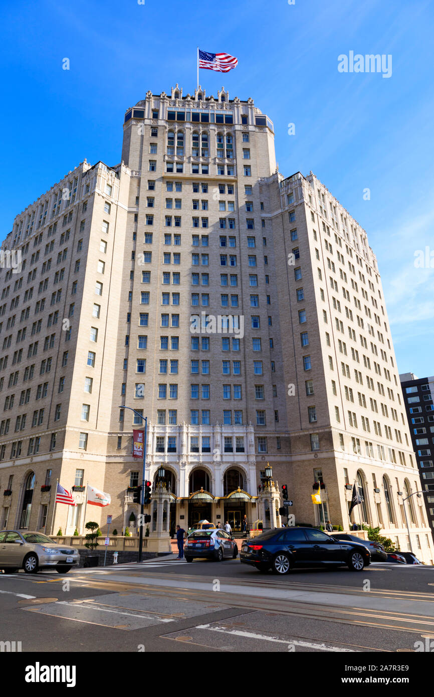 The Intercontinental Mark hopkins Hotel, 999 California Street, Nob Hill, San Francisco, California, United States of America Stock Photo