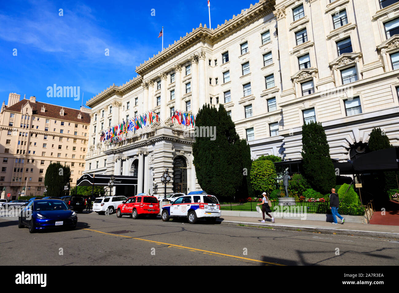 The Fairmont Hotel atop Nob Hill, 950 Mason St, San Francisco, California, United States of America Stock Photo