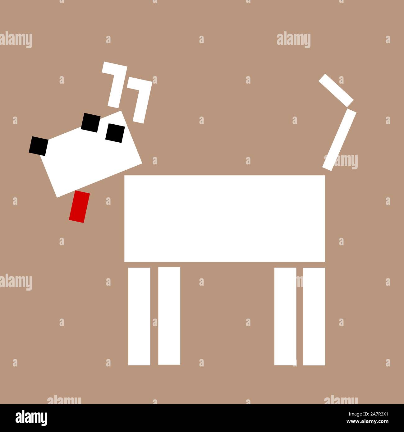 Dog vector - geometric animal design. White shepherd dog Stock Vector ...