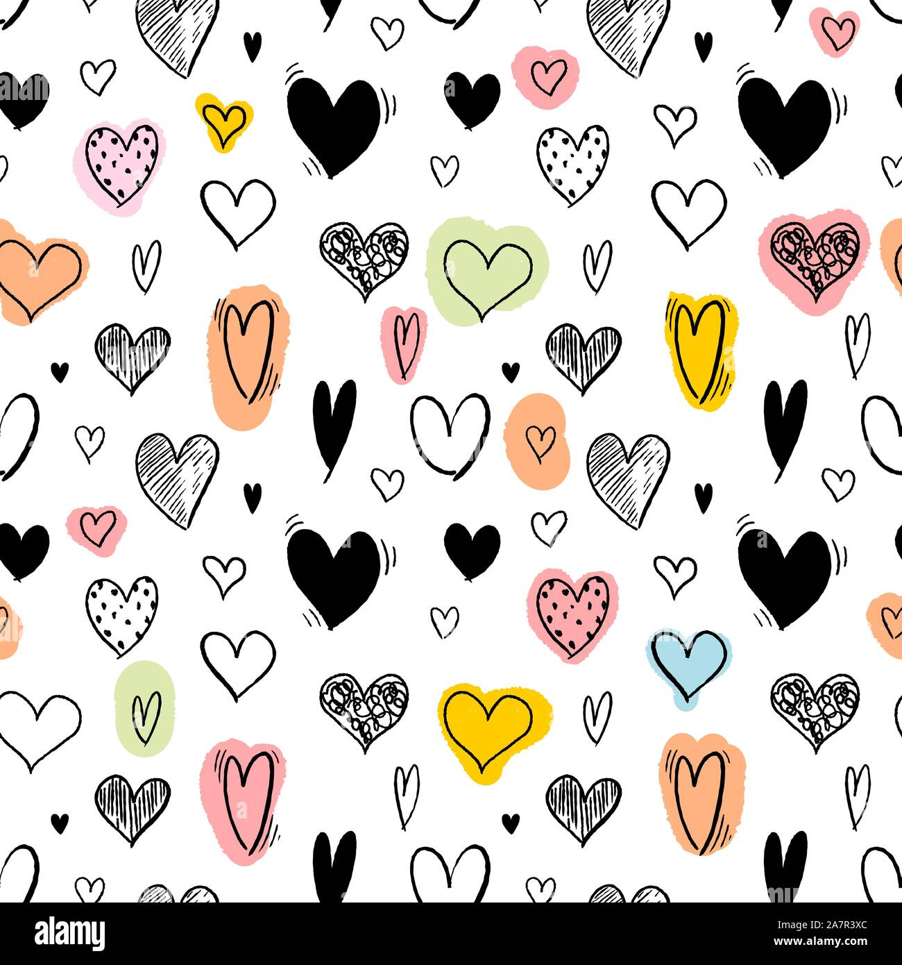 Heart background for fashion - seamless heart shape texture. Love vector  Stock Vector Image & Art - Alamy