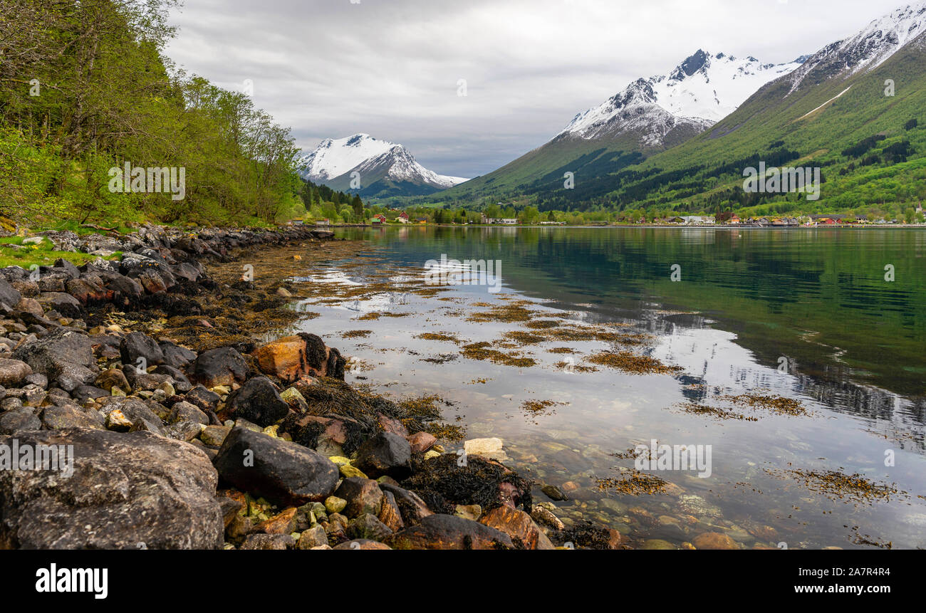 skrue kaldenavn Bliv såret nature scenarios in Saebo, inside the Hjorundfjorden, Norway Stock Photo -  Alamy