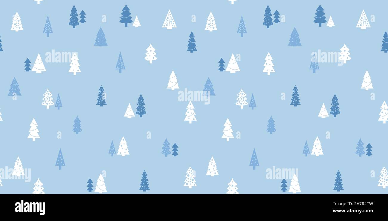 Christmas trees background - simple seamless vector texture. Gift ...