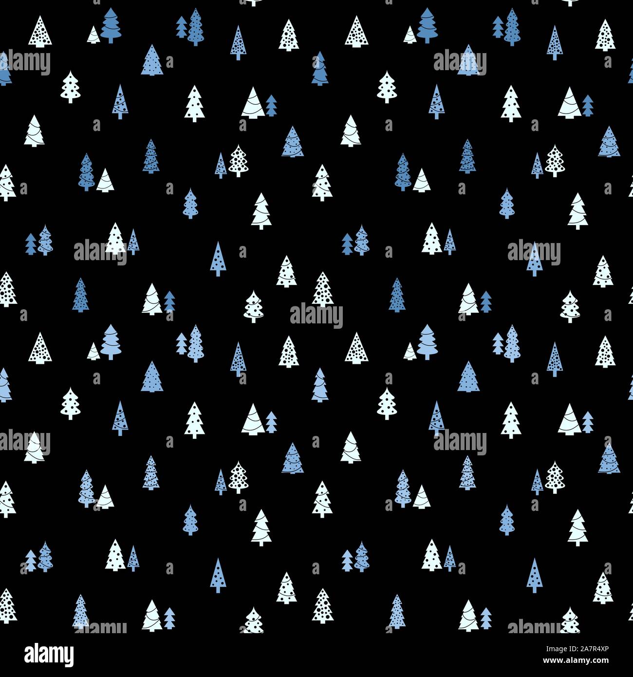 Christmas trees background - simple seamless vector texture. Gift wrapping  paper design Stock Vector Image & Art - Alamy
