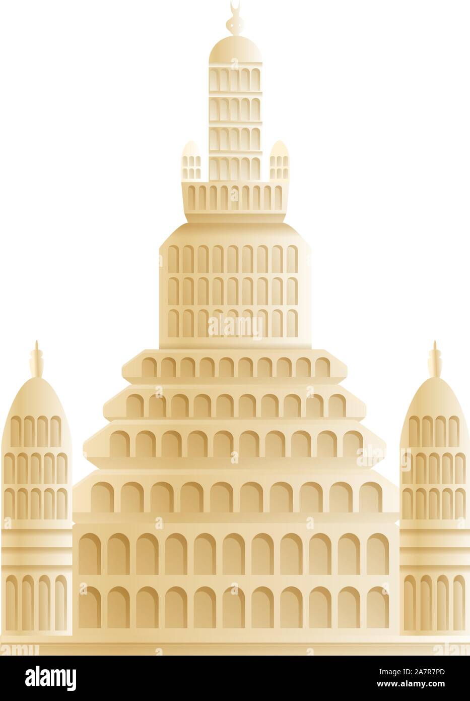 Wat Arun temple icon. Cartoon of Wat Arun temple vector icon for web