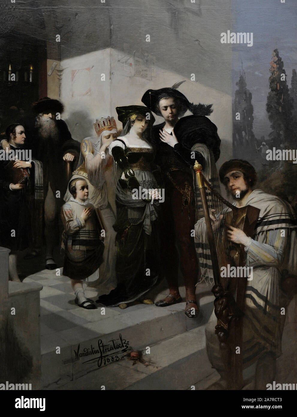 Wandalin Strzalecki (18551917). Polish painter. Song about the