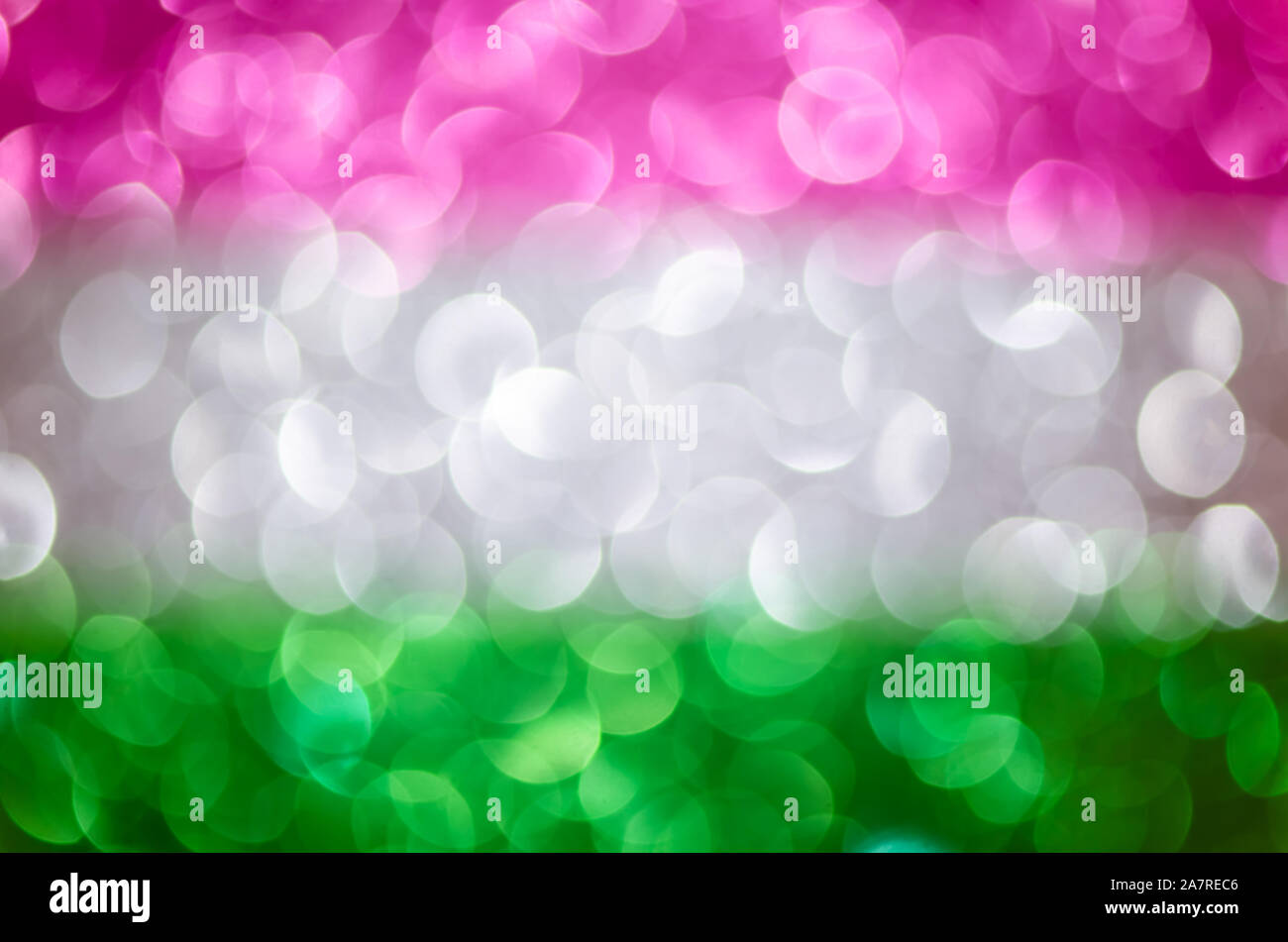 Abstract glitter three color lights background. de-focused. pink, silver,  green Stock Photo - Alamy