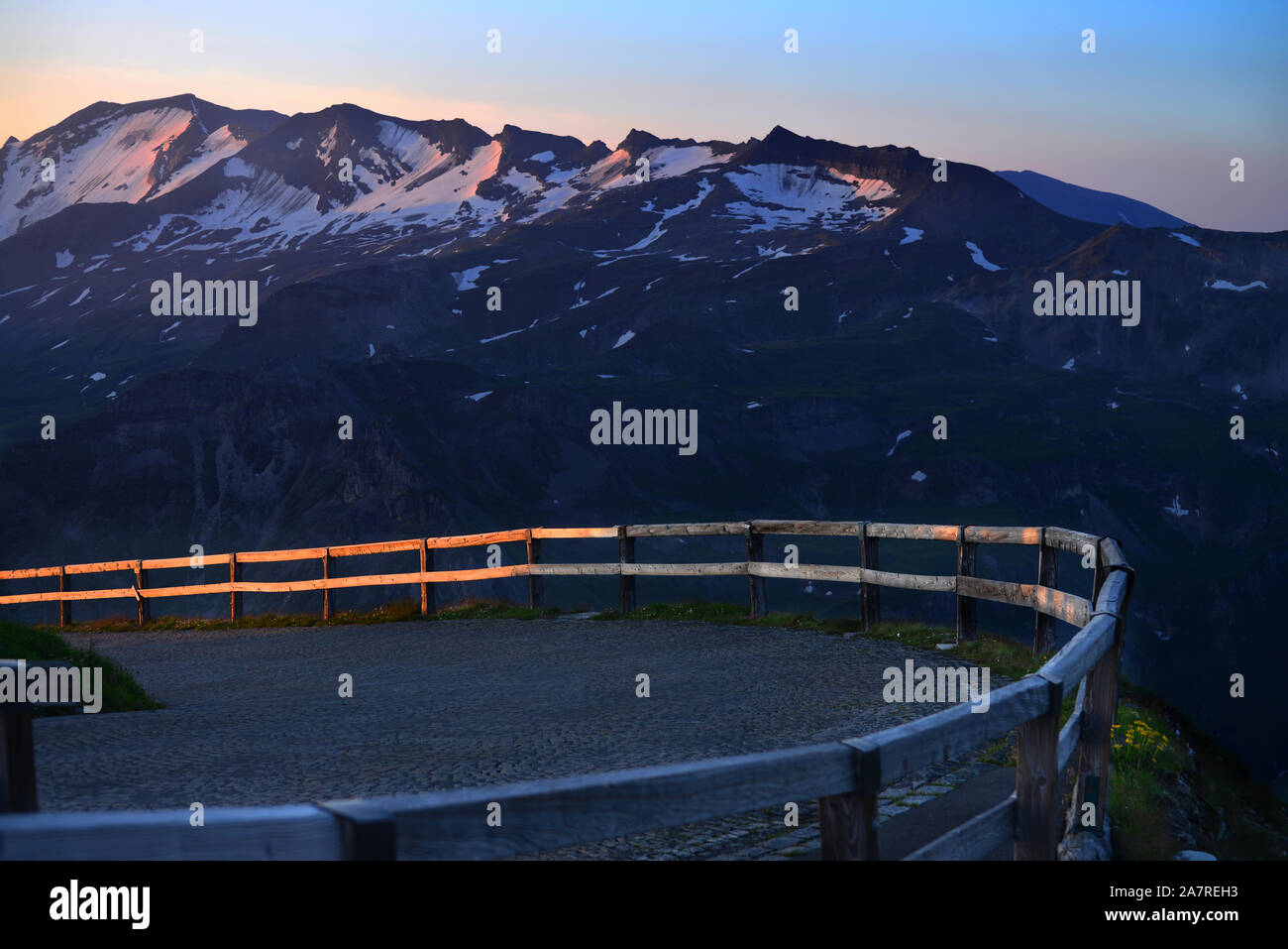Grossglockner High Alpine Road at sunrise, High Tauern National Park, Austria, Europe Stock Photo