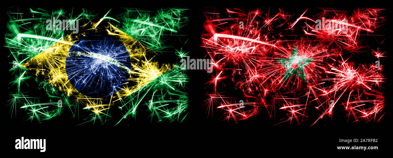 Brazil, Brazilian vs Morocco, Moroccan New Year celebration sparkling