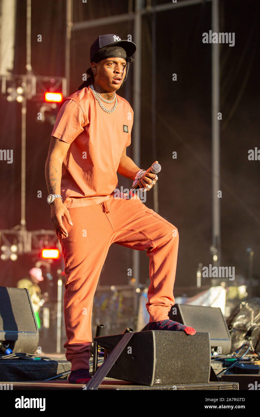 November 3, 2019, Las Vegas, Nevada, U.S: SKI MASK THE SLUMP GOD (STOKELEY  GOULBOURNE) during the Day N Vegas Music Festival at the Las Vegas Festival  Grounds in Las Vegas, Nevada (Credit