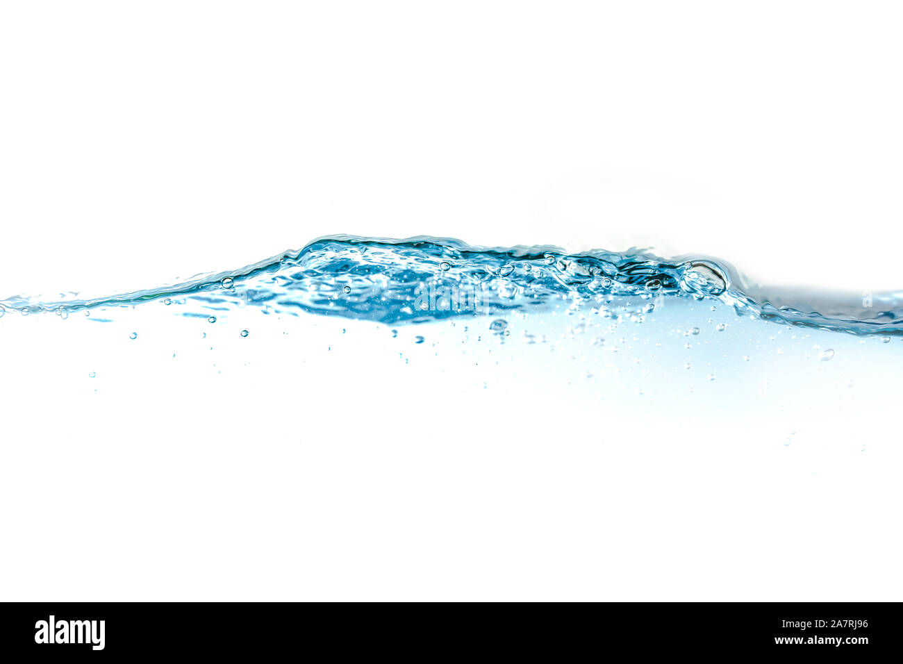 Clear water waves. Water blue wave splash isolated on white background ...