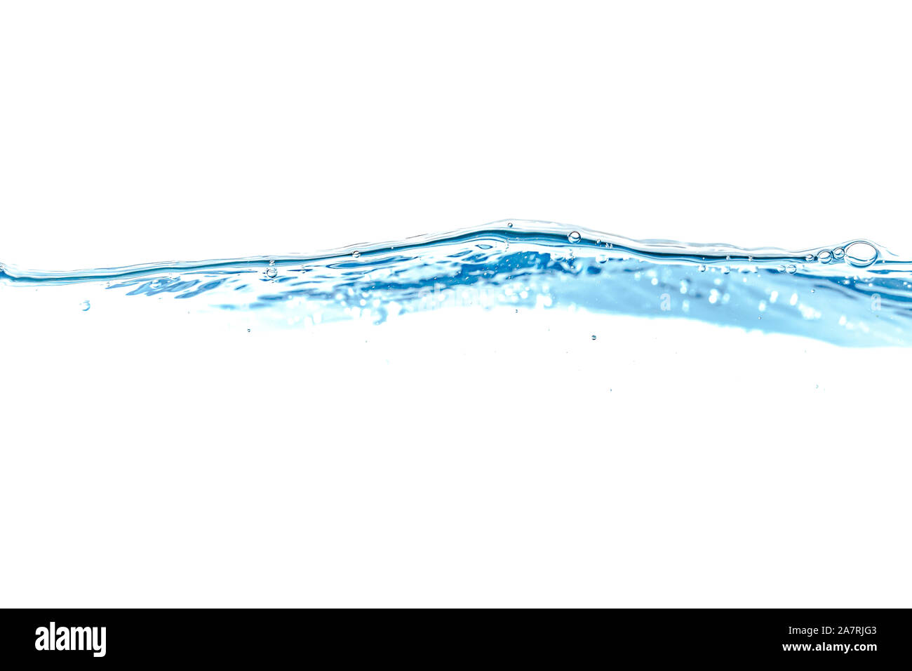 Clear water waves. Water blue wave splash isolated on white background ...