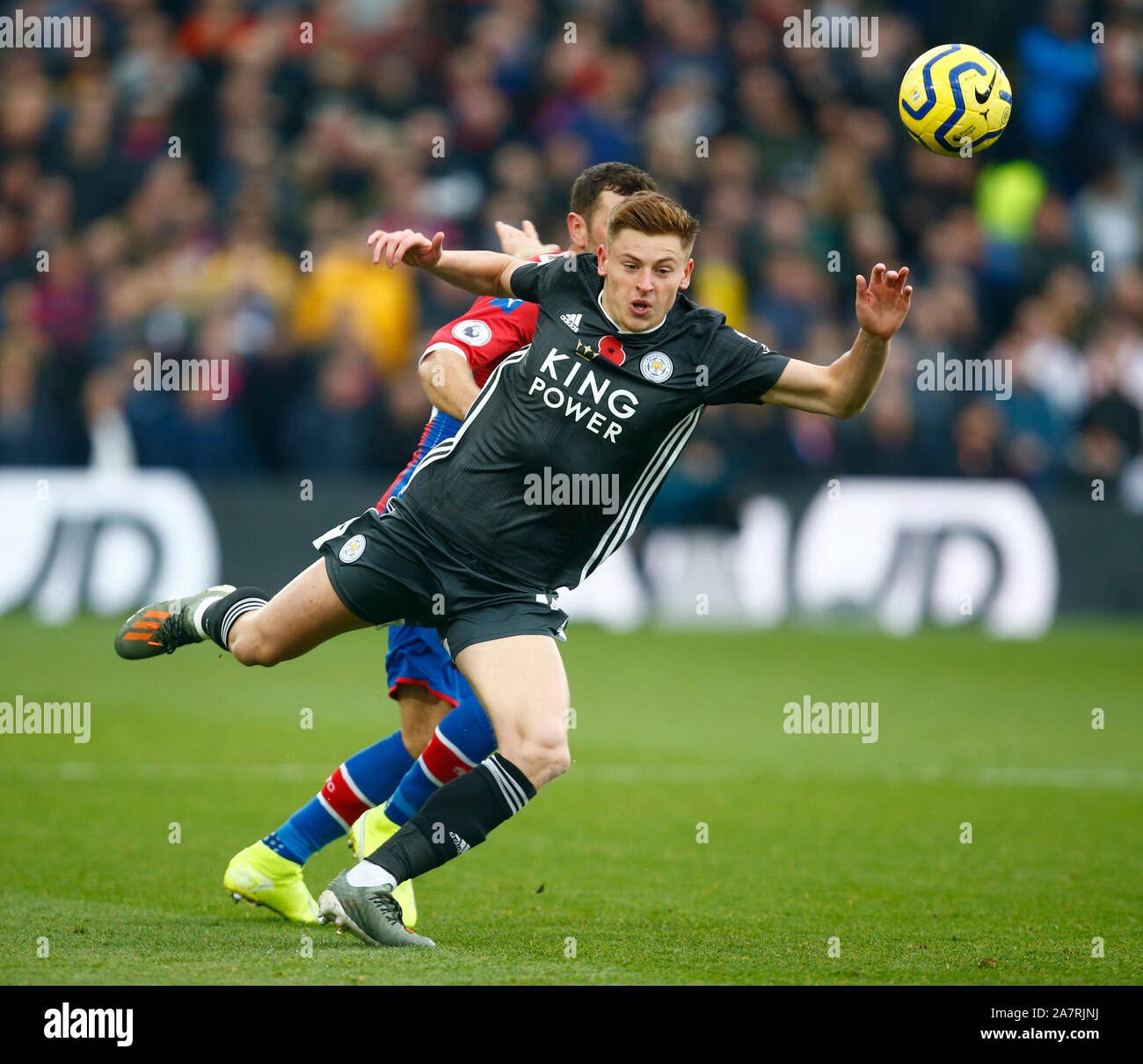 LONDON, UNITED KINGDOM. NOVEMBER 03 Leicester City's Harvey Barnes