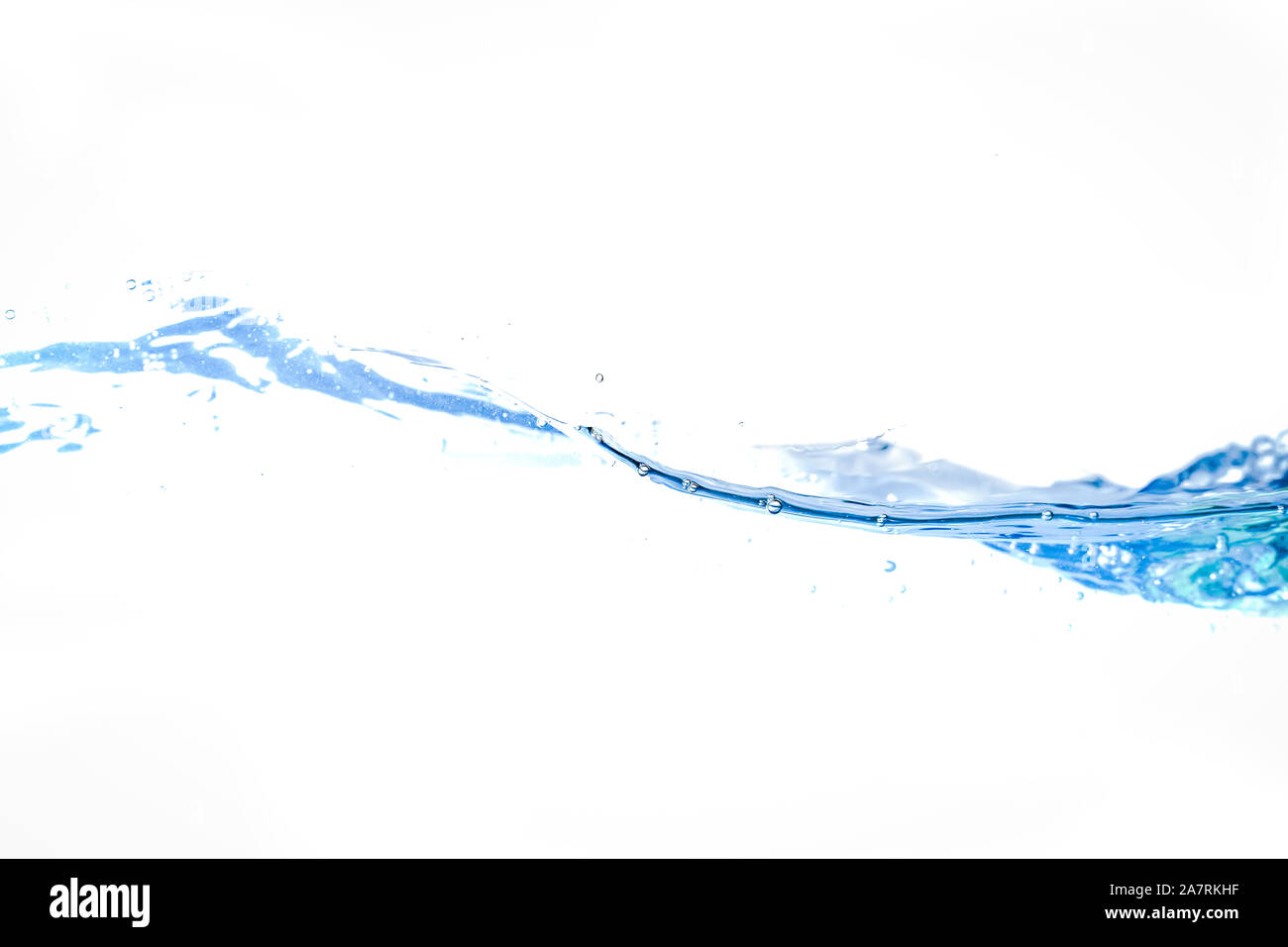 Clear water waves. Water blue wave splash isolated on white background ...