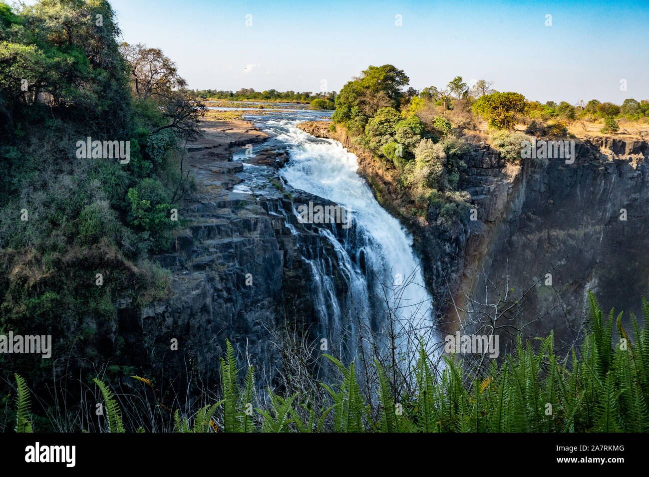 Victoria Falls Zimbabwe   Zambezi  river Stock Photo