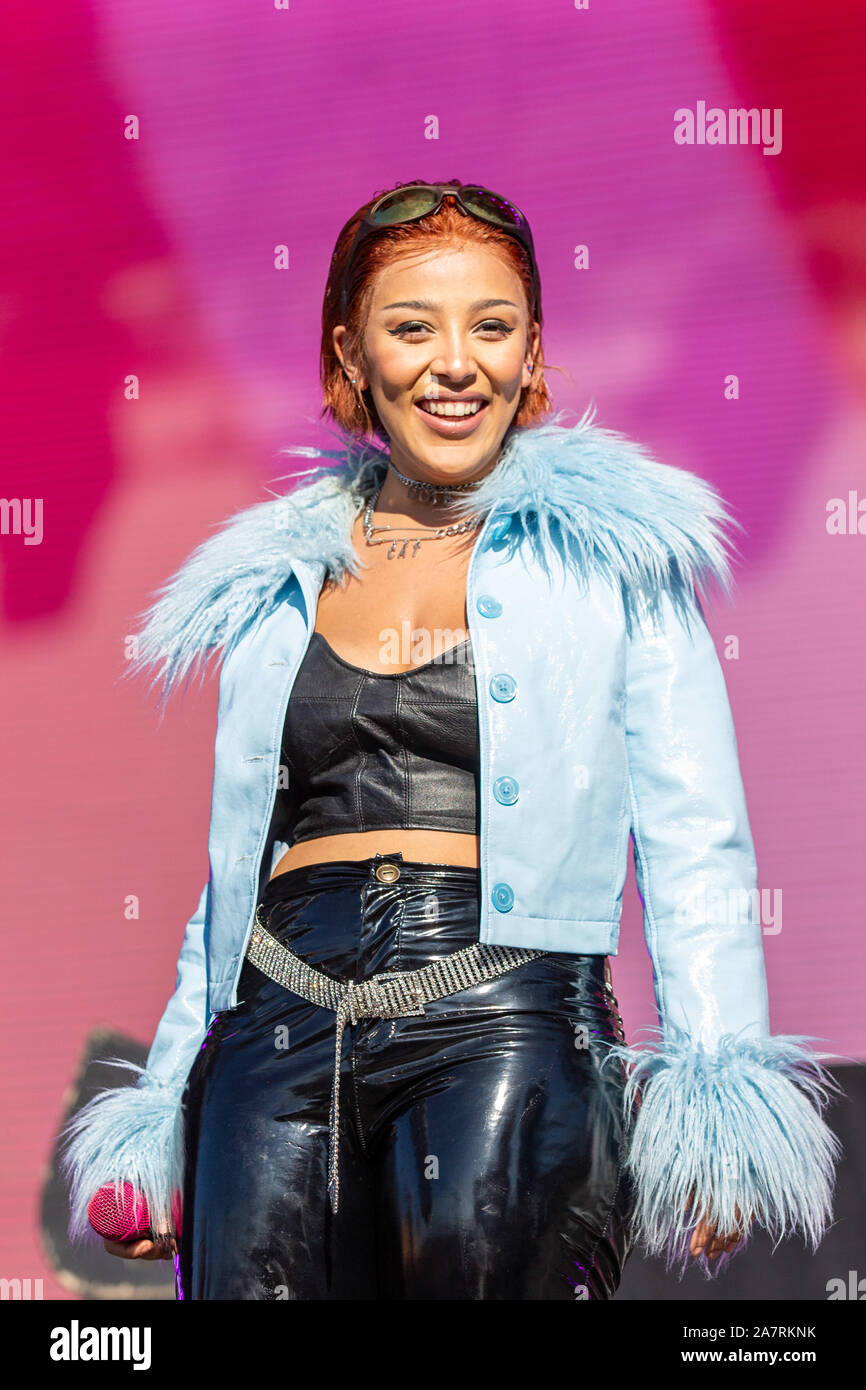 November 3, 2019, Las Vegas, Nevada, U.S: DOJA CAT (AMALARATNA ZANDILE  DIAMINI) during the Day N Vegas Music Festival at the Las Vegas Festival  Grounds in Las Vegas, Nevada (Credit Image: ©