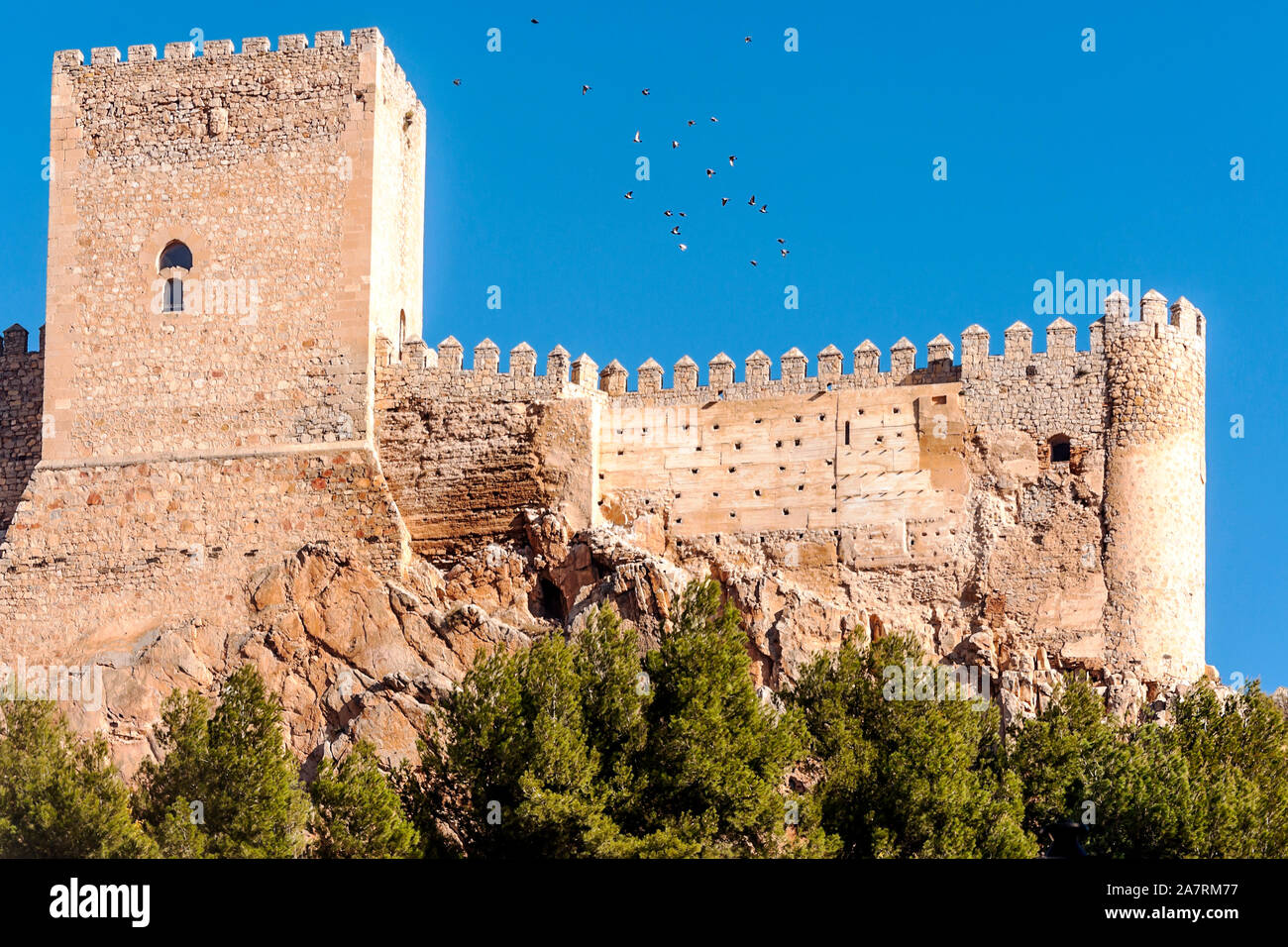 Castle of Almansa in Spain Stock Photo