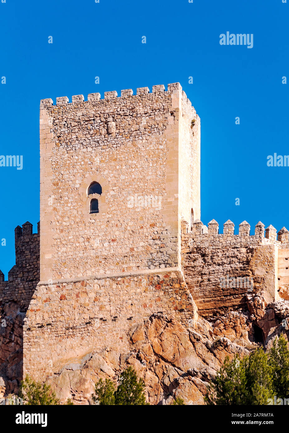 Castle of Almansa in Spain Stock Photo