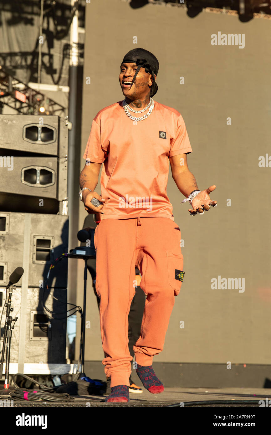 November 3, 2019, Las Vegas, Nevada, U.S: SKI MASK THE SLUMP GOD (STOKELEY  GOULBOURNE) during the Day N Vegas Music Festival at the Las Vegas Festival  Grounds in Las Vegas, Nevada (Credit