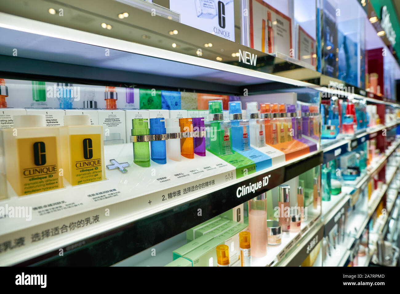 SHENZHEN, CHINA - CIRCA APRIL, 2019: goods on display at Sephora store