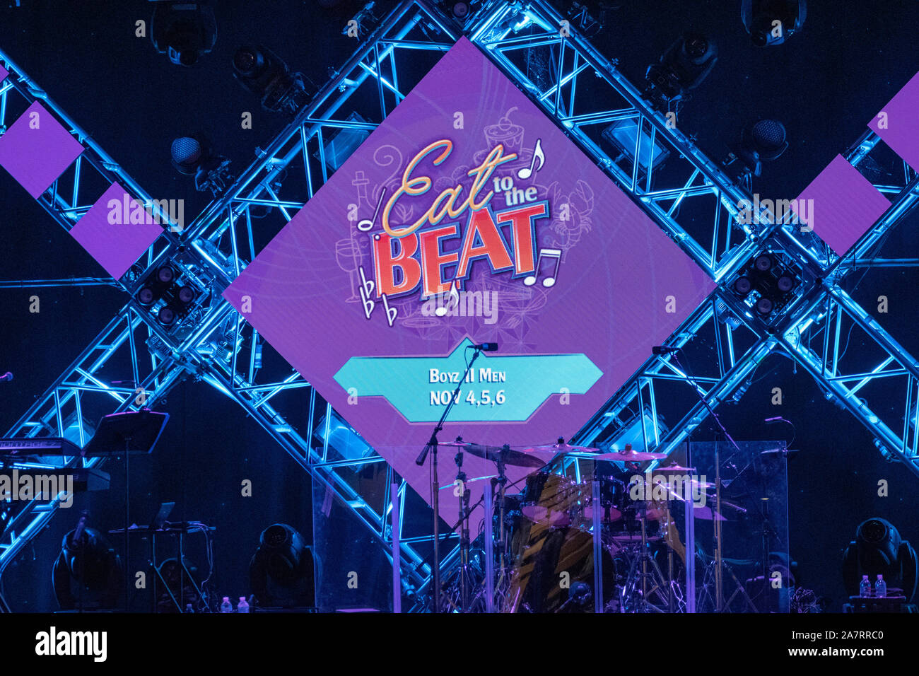Orlando, Florida. November 01, 2019. Eat to the Beat Festival stage at