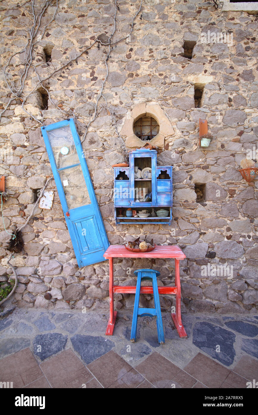 old vintage wooden chair and table,old wooden chairs and table in front