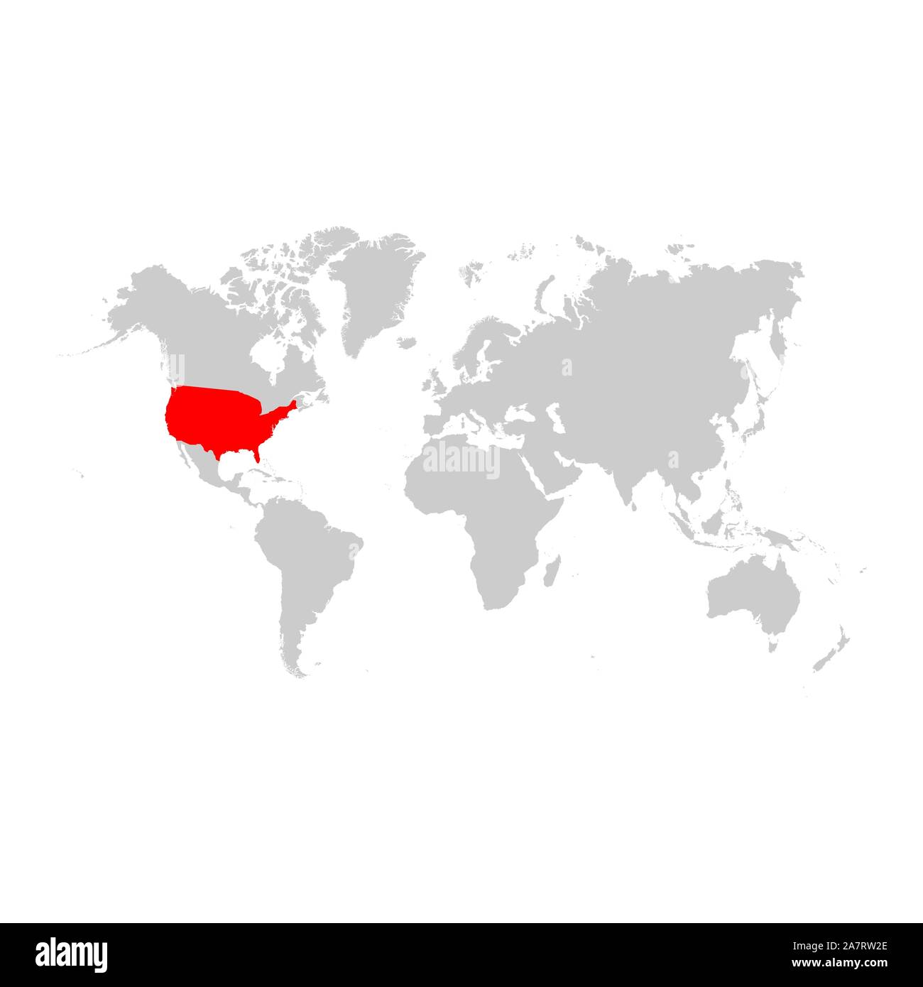 USA on world map Stock Vector