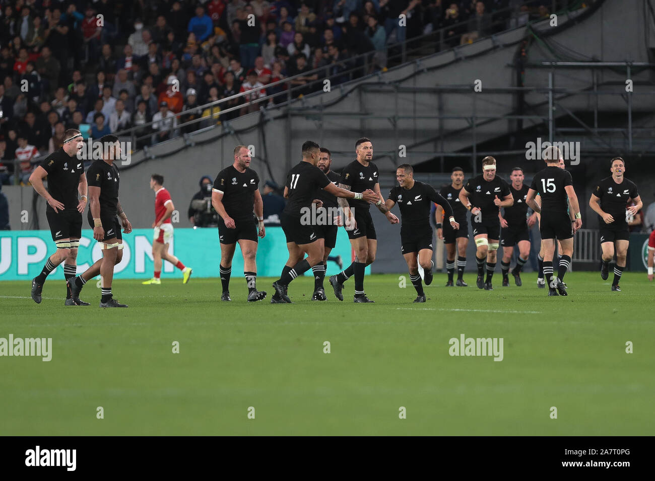 Célébration TRY Aaron Smith of New Zealand during the World Cup Japan