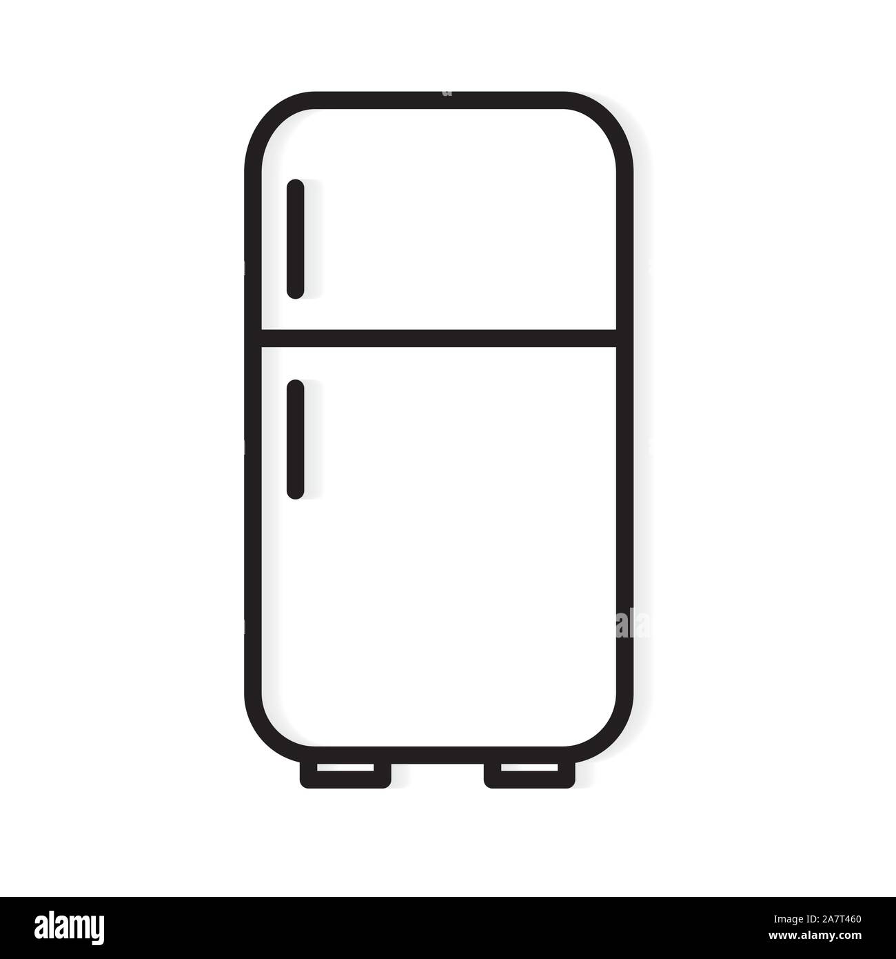 black fridge icon- vector illustration Stock Vector
