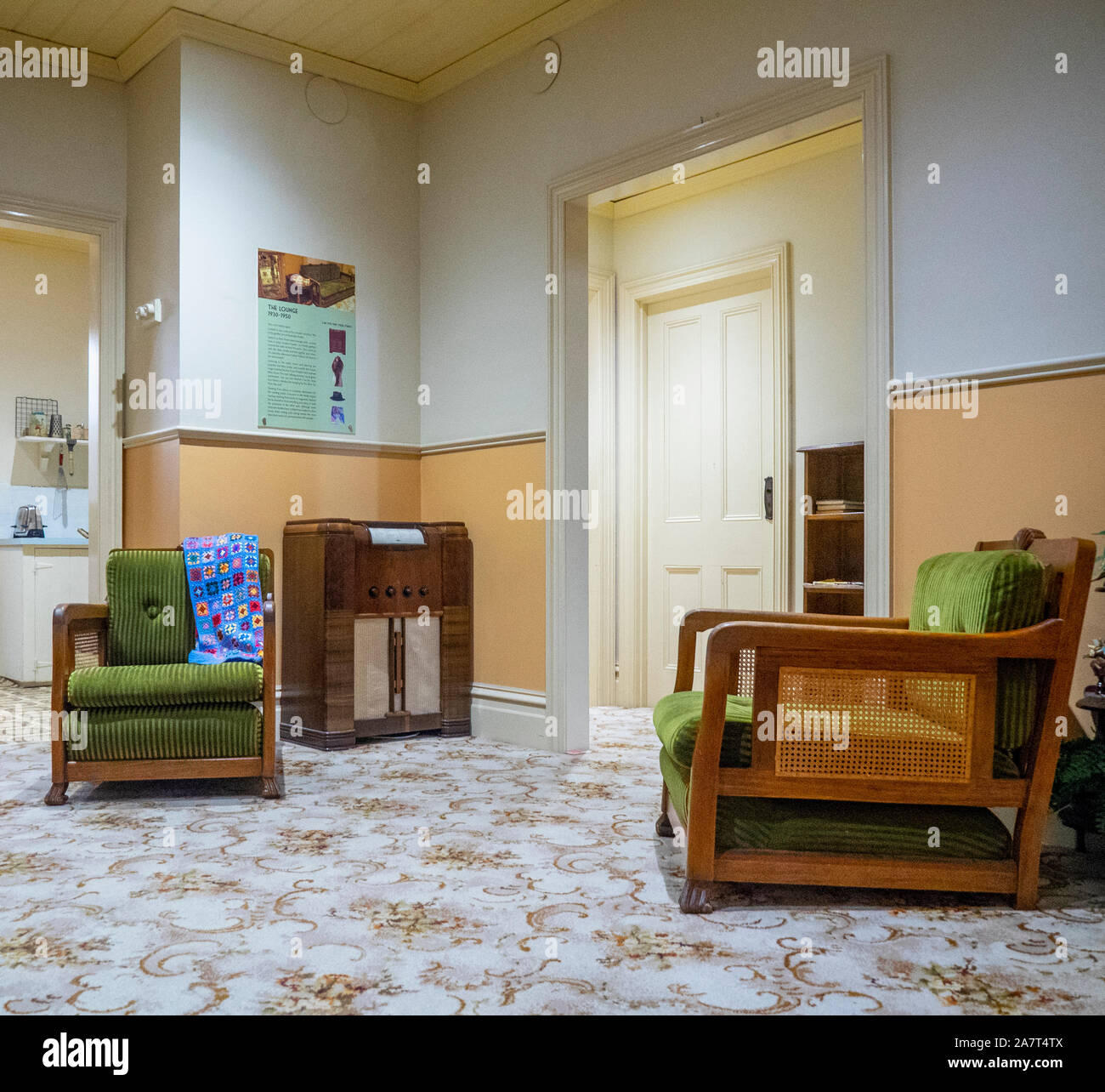 Display Of A Typical Australian Home Lounge Room And Furniture From 1930 To 1950 At National Wool Museum Geelong Victoria Australia Stock Photo Alamy,3 Bedroom Layout Design