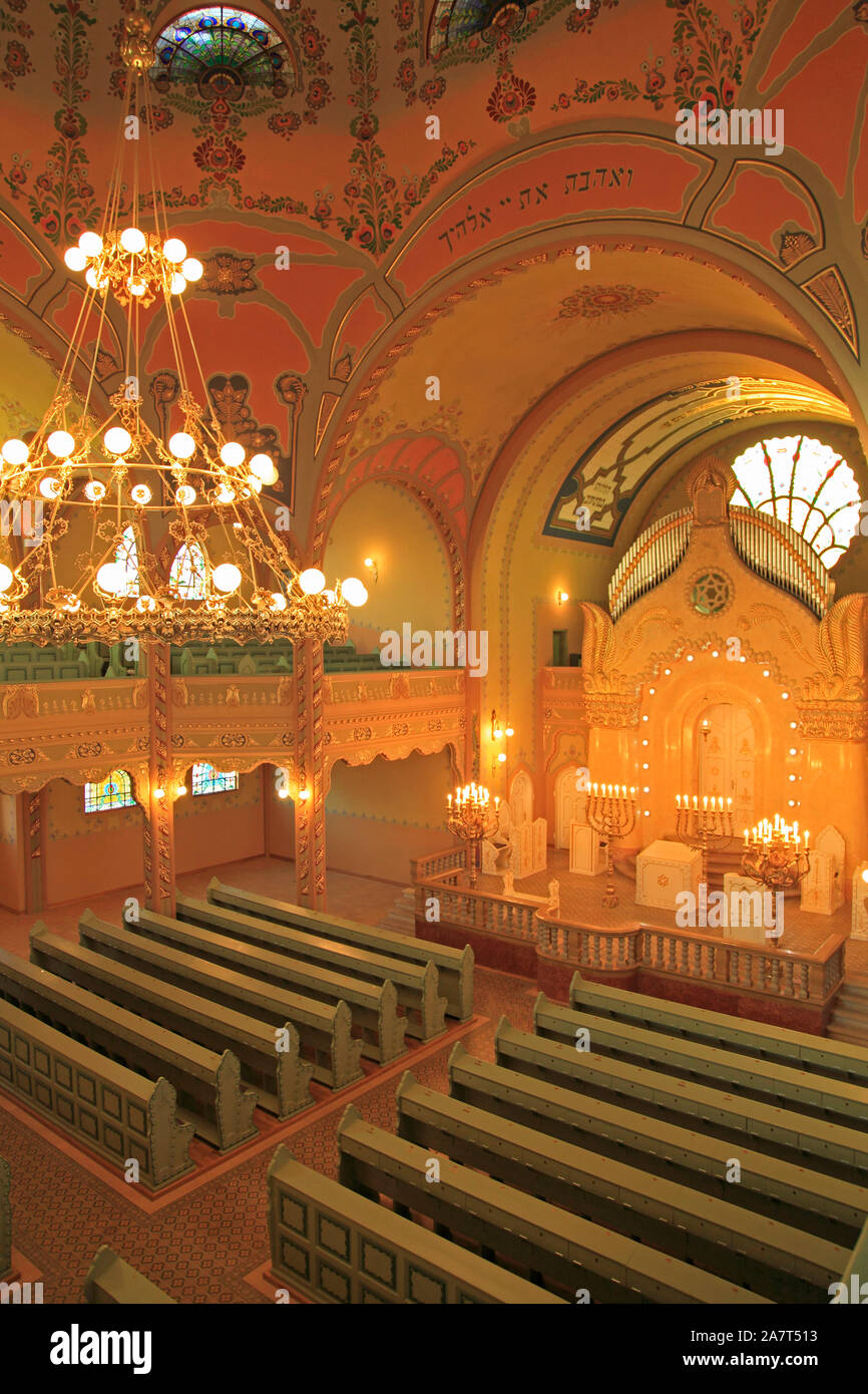 Serbia, Vojvodina, Subotica, Synagogue, interior, Stock Photo