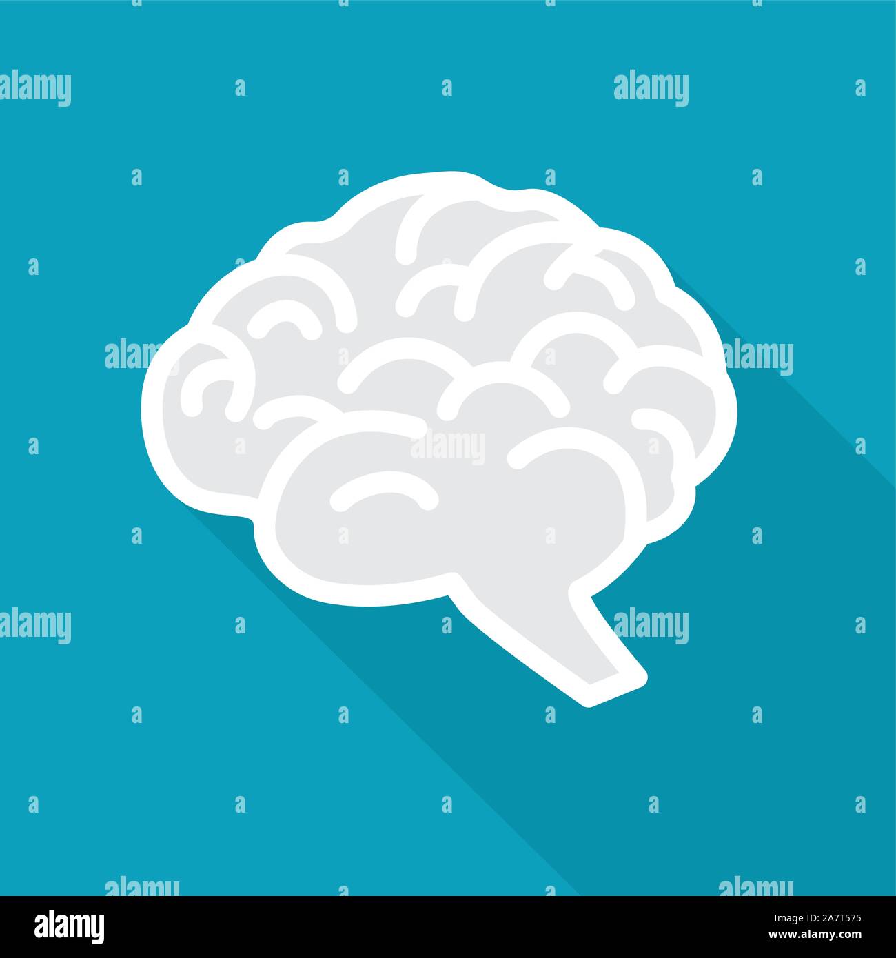 human brain icon - vector illustration Stock Vector Image & Art - Alamy