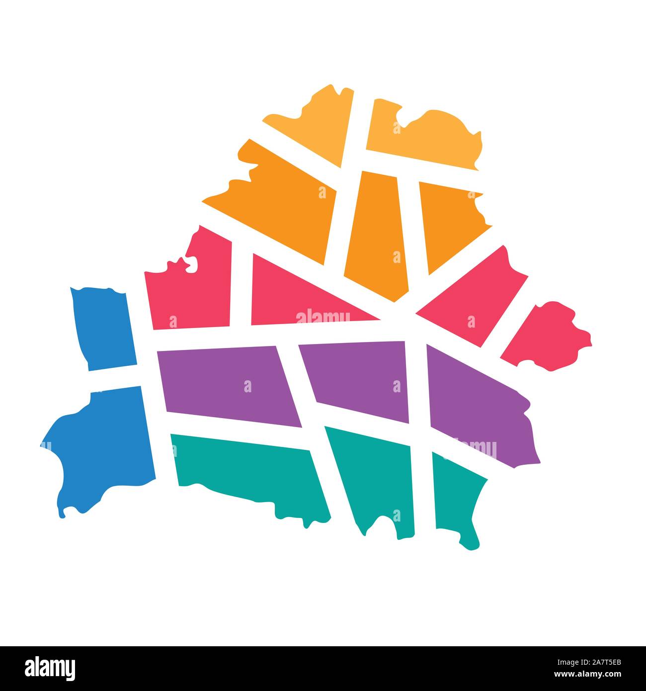 Colorful Geometric Belarus Map - Vector Illustration Stock Vector Image ...