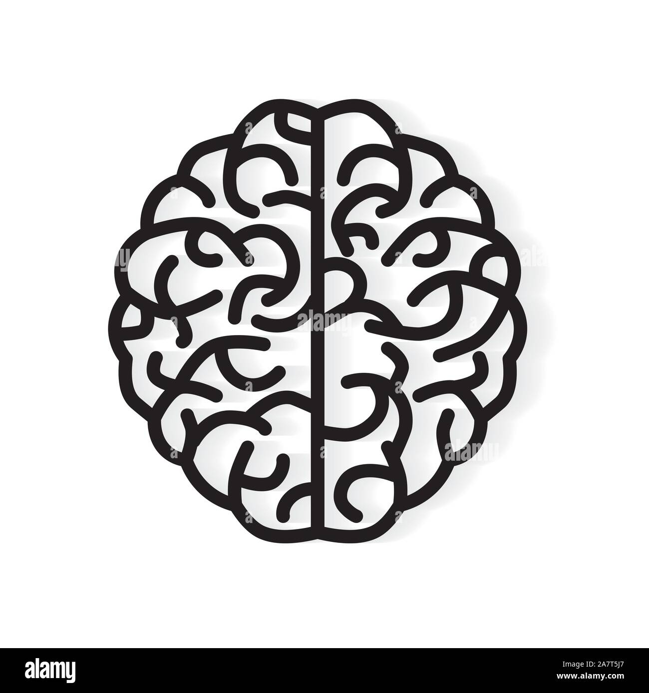human brain icon - vector illustration Stock Vector Image & Art - Alamy