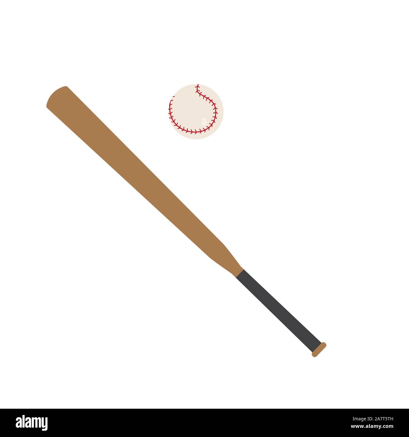 baseball bat and ball icon Stock Vector